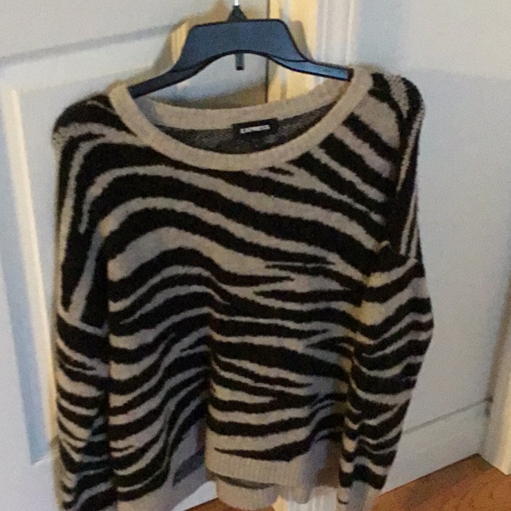 Express animal print sweater